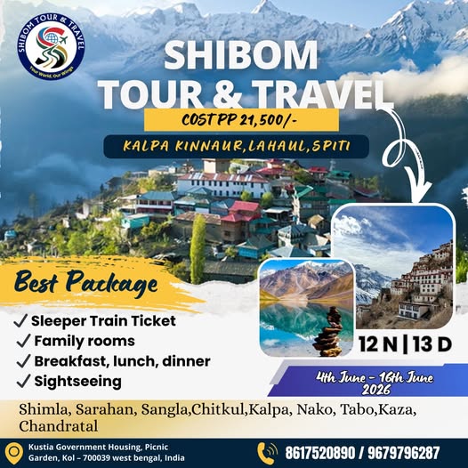 Kalpa – Kinnaur – Lahaul & Spiti Tour